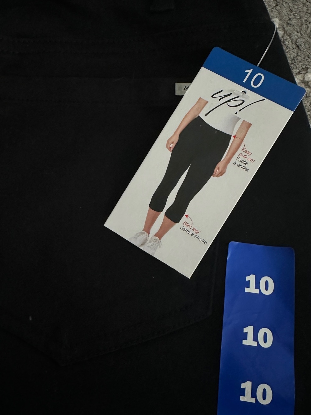 Up! Black Ankle-Length Pull-On Jeans - Women's